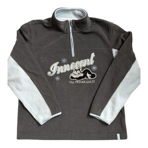 90’s Warner Bros. Black and Blue Quarter Zip-Up Sweater